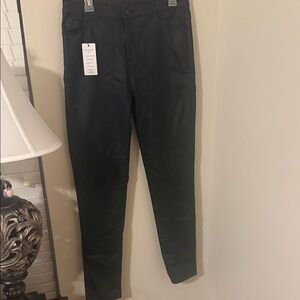Black High-Waist Skinny Pants